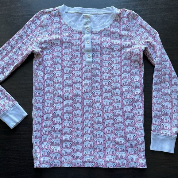 Roller Rabbit Girls Pima Cotton Elephant Printed Long Sleeve 2PC Pajama Set 10 - Picture 8 of 12